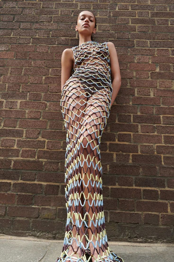 Paris Georgia - Glass Beaded Net Dress, size XXS