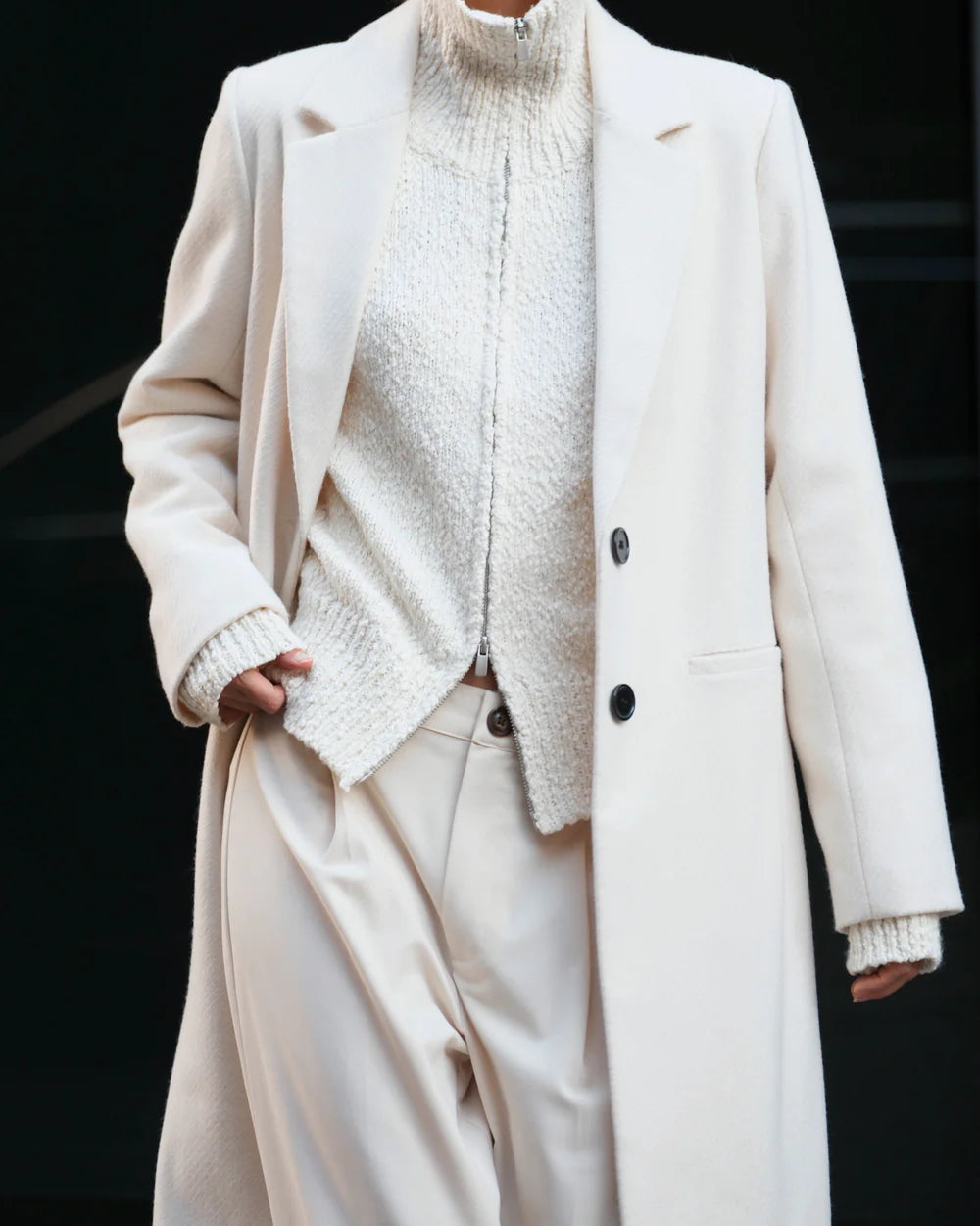 Esmaee Kingdom Coat - Cream, size S