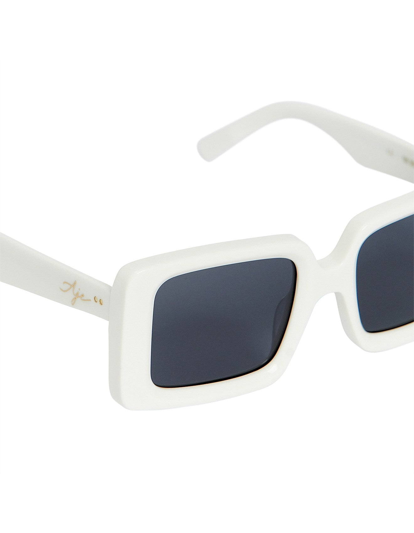 Local Supply AJE X LOCAL SUPPLY THE SQUARE WHITE SUNGLASSES
