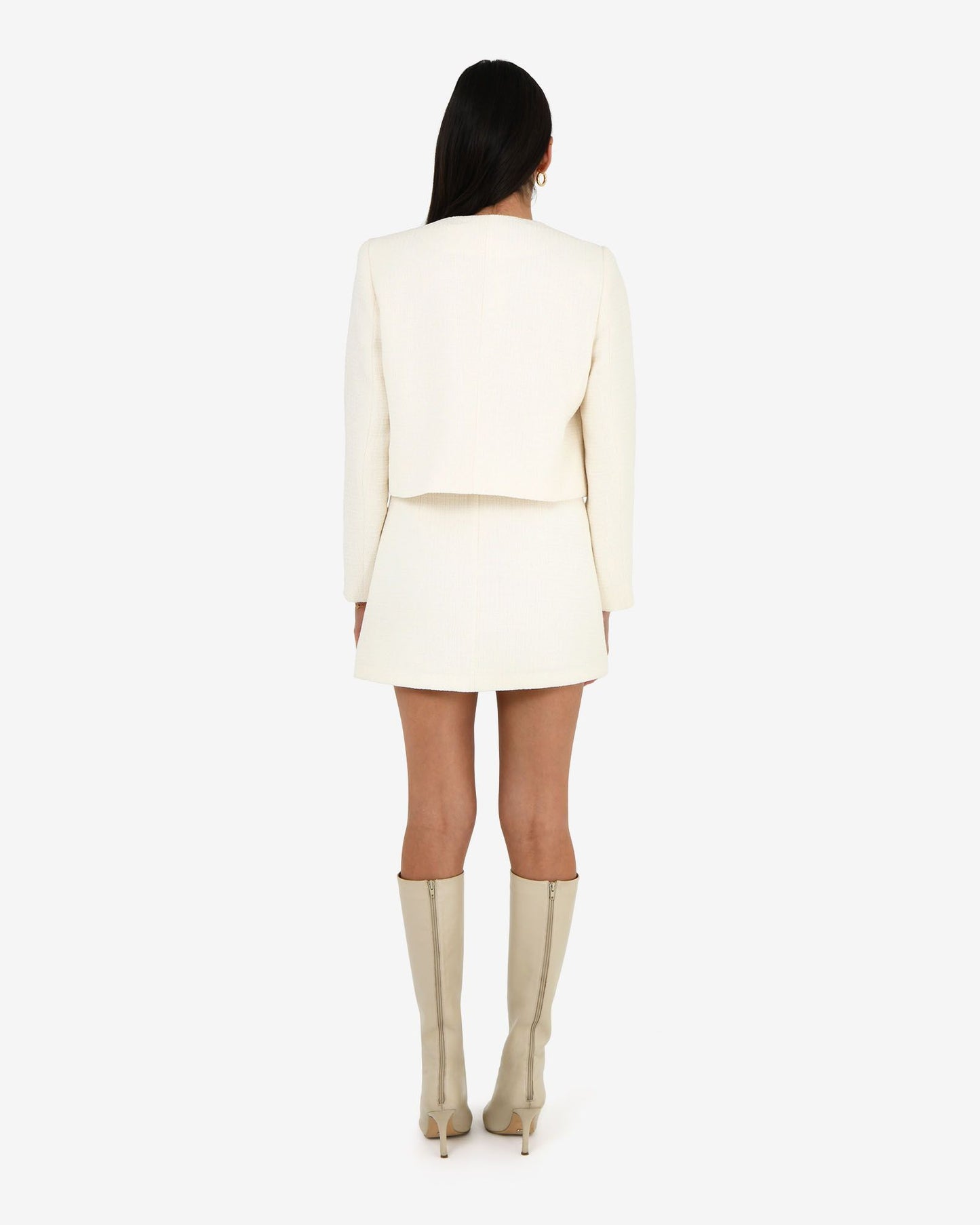 Forcast Cynthia Tweed Jacket and Mini Skirt, size 8