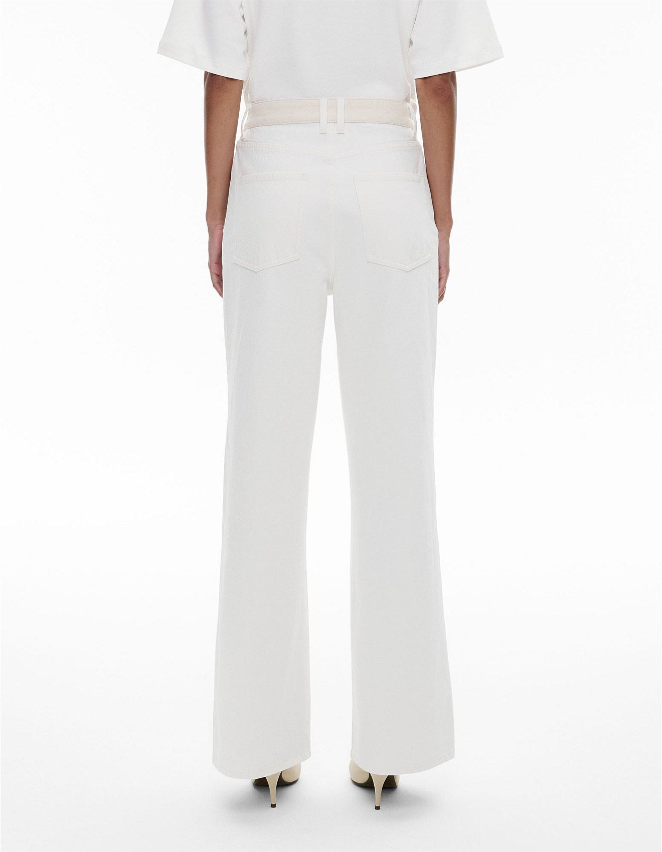 Witchery two tone jeans - White/Cream, size 6