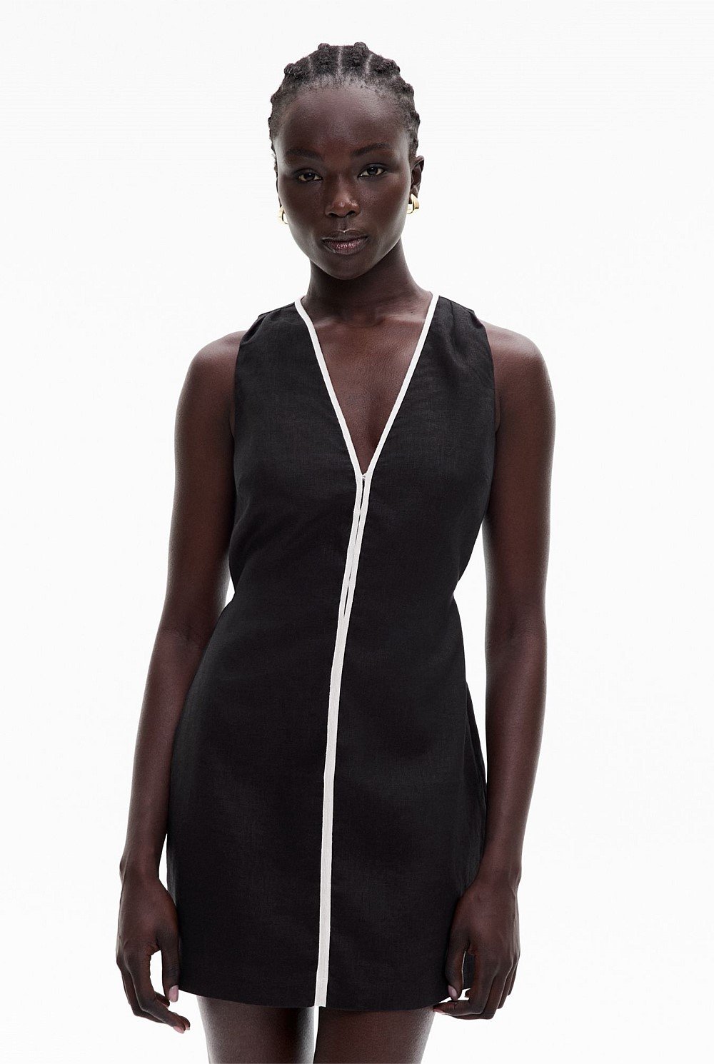 Witchery Contrast Mini Dress, size 6