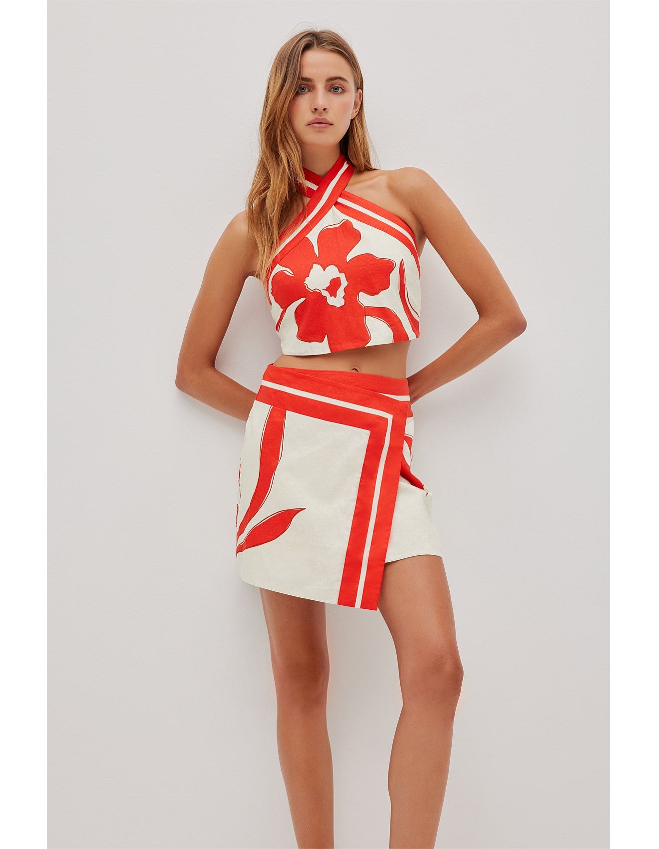 Aje Studio Mireya Wrap Mini Skirt - size 6