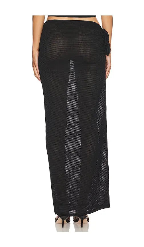 lioness soul mate maxi skirt - black, size 6