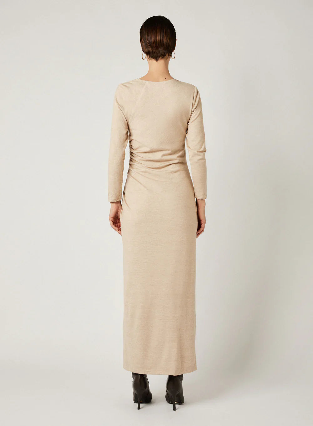 Esmaee, IMPERIAL MIDI DRESS - OATMEAL, size xxs
