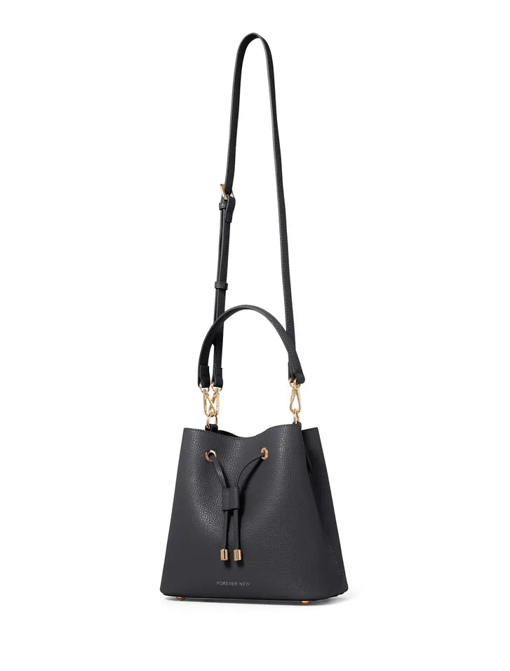Forever New Shae Small Bucket Bag, black