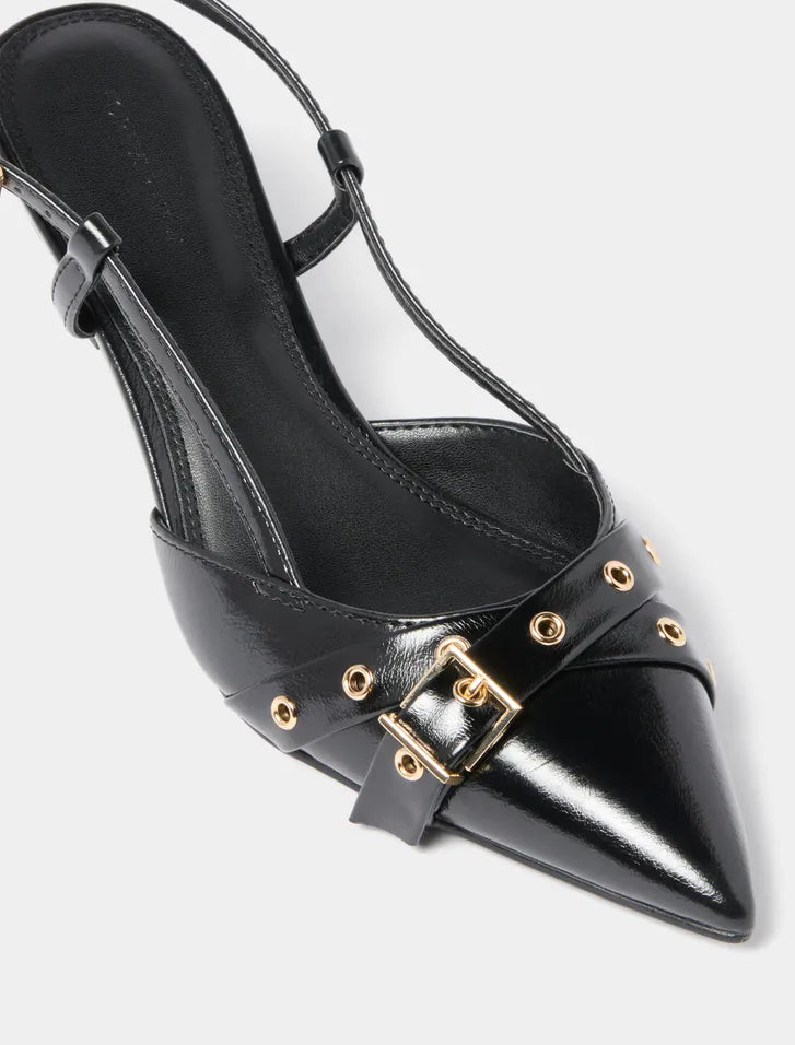 Forever New Hazel Buckle Detail Slingback Heel, size 39