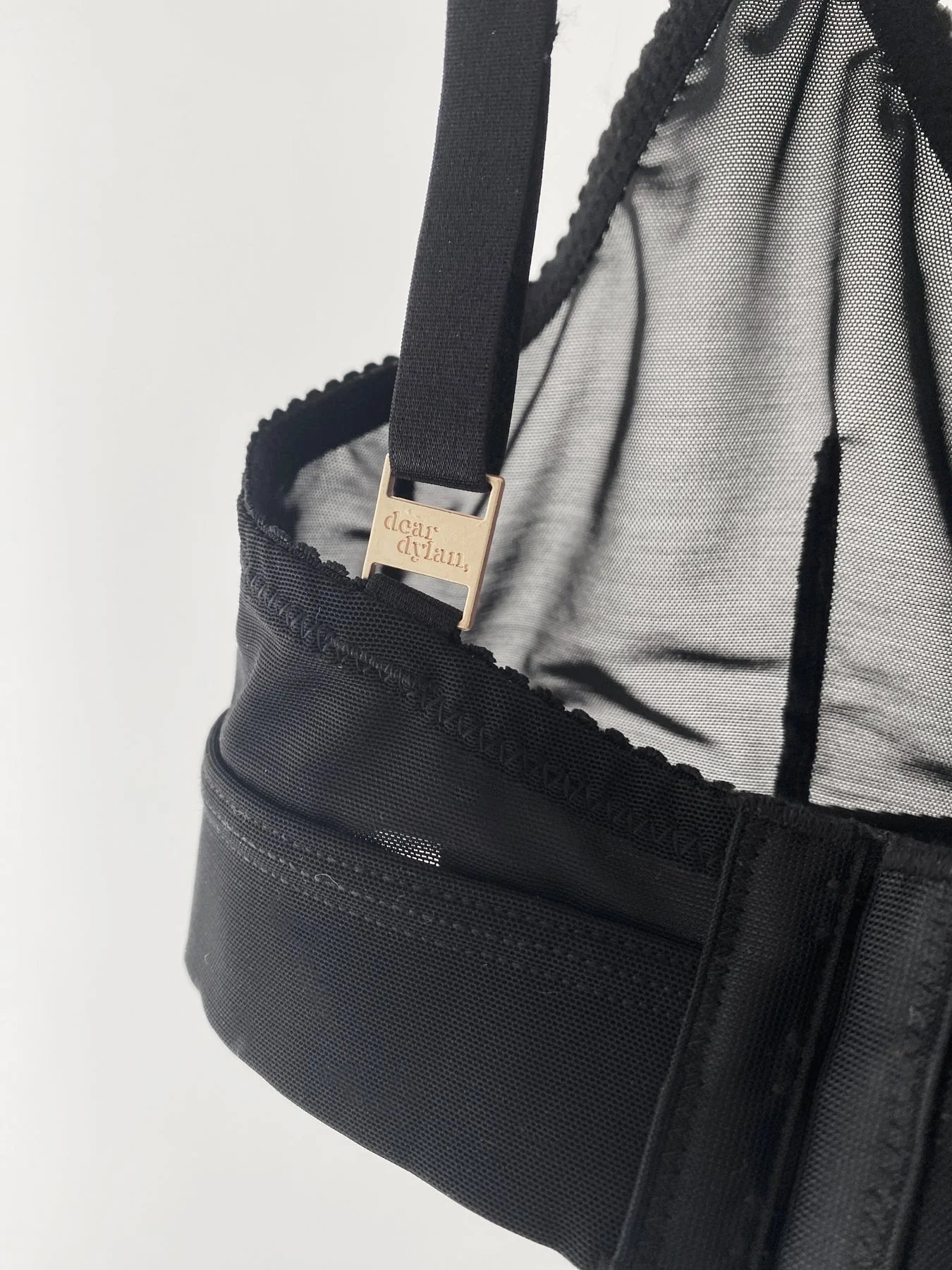 Dear Dylan Recycled Mesh Crop - Noir - Size XS