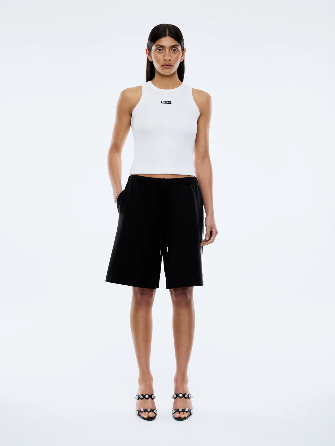 Ena Pelly Sarah Track Short - Black, size 6