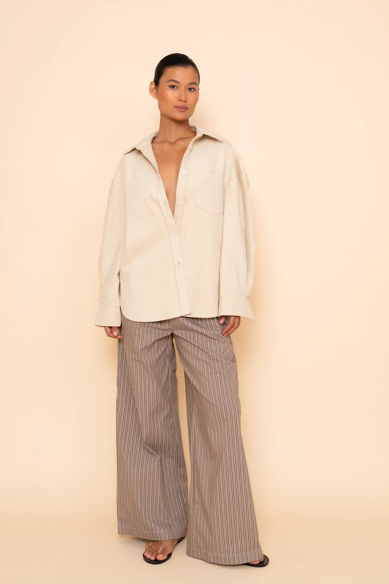 Elce Swim Billie canvas shirt - ecru, size XS/S