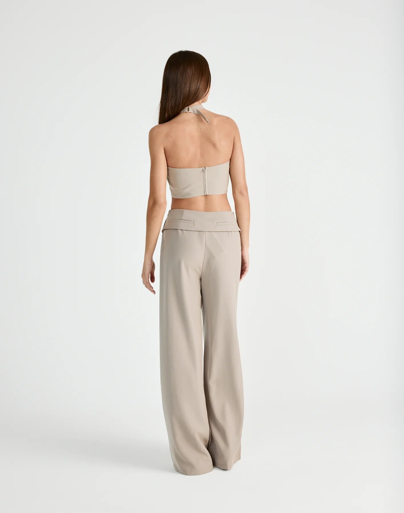 Charcoal Clothing Nebula Crop top, Long sleeve top and pant set (Pebble), size 6