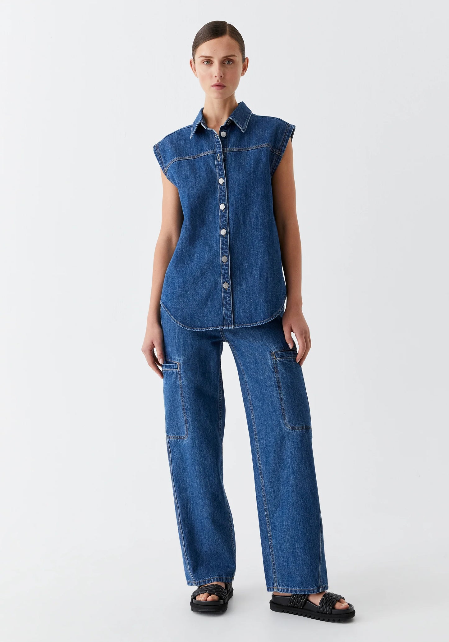 Morrison Denim Vest and Pant, size 6