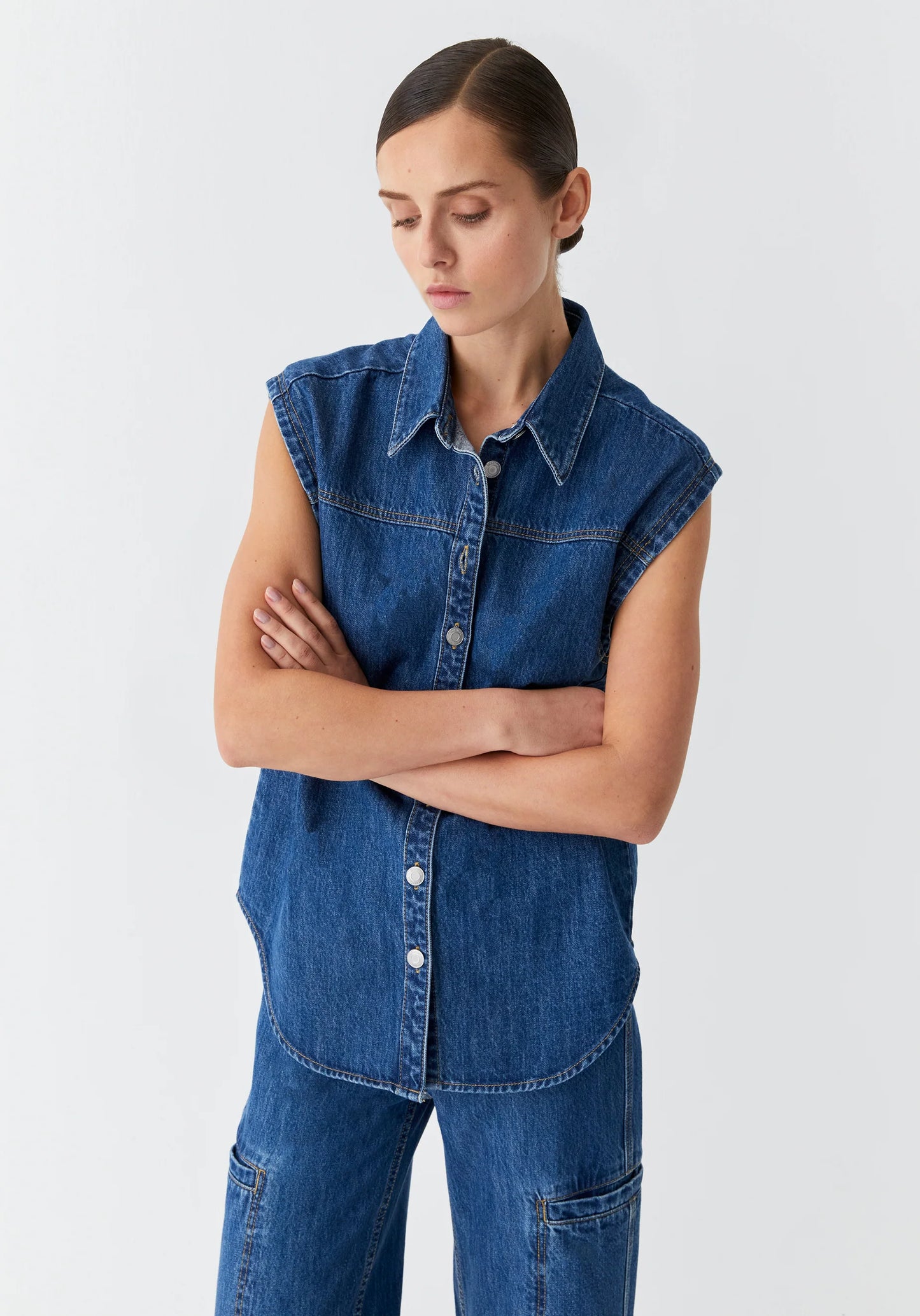 Morrison Denim Vest and Pant, size 6