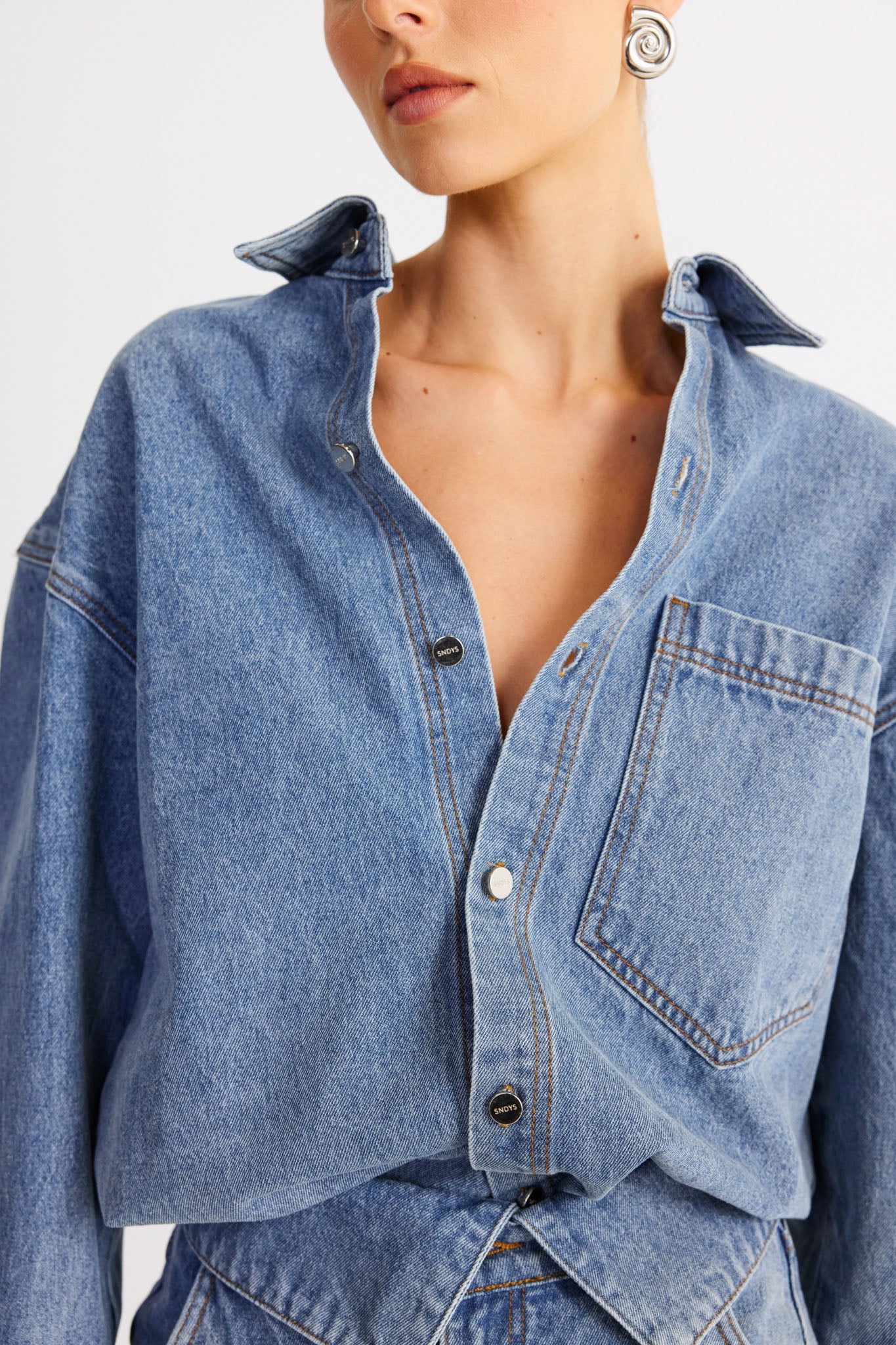 SNDYS Denim Shirt S