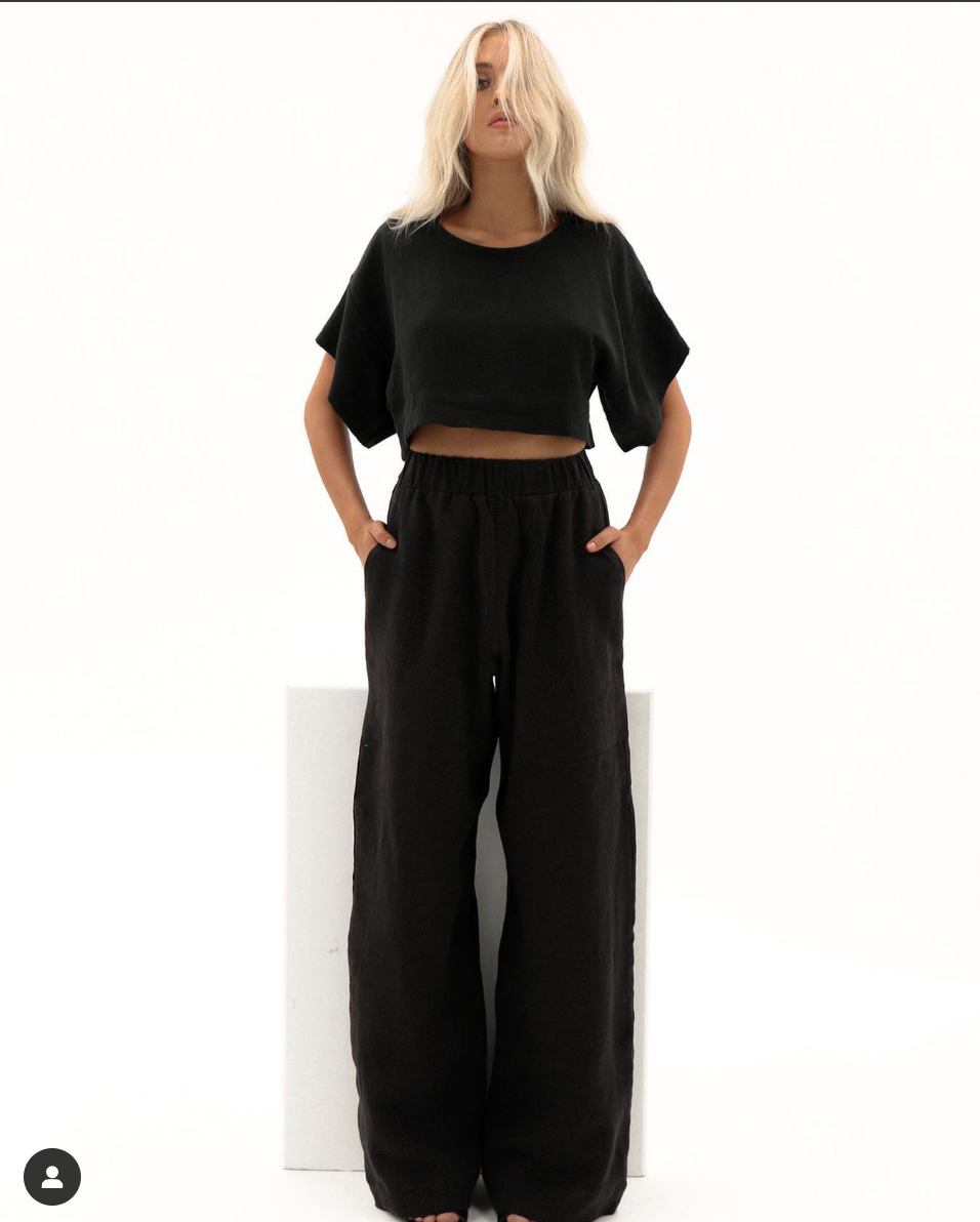 Natalie Rolt Virgo Crop and matching Dakota pants, size 1 (small 6)