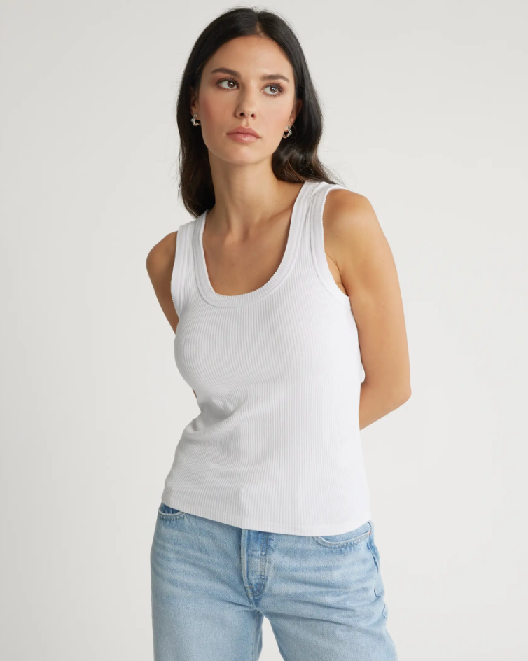 Max Sophie Organic Cotton Ribbed Tank - size xs