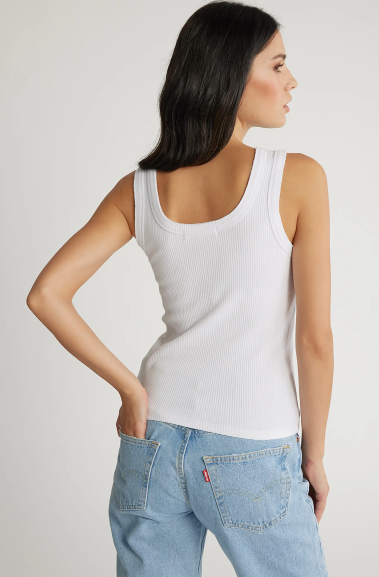 Max Sophie Organic Cotton Ribbed Tank - size xs