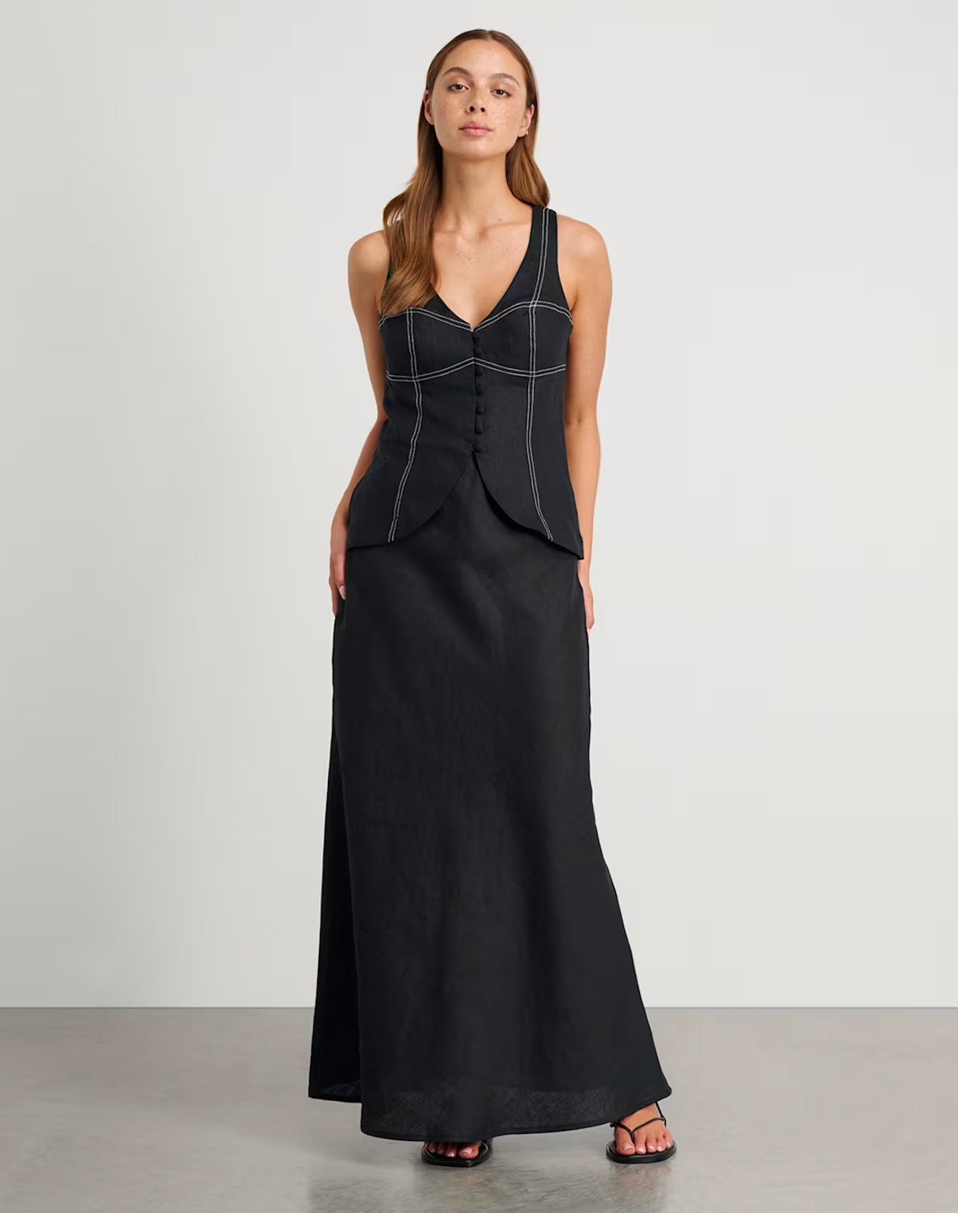 Jag Antonia Linen Top and Skirt, size 6