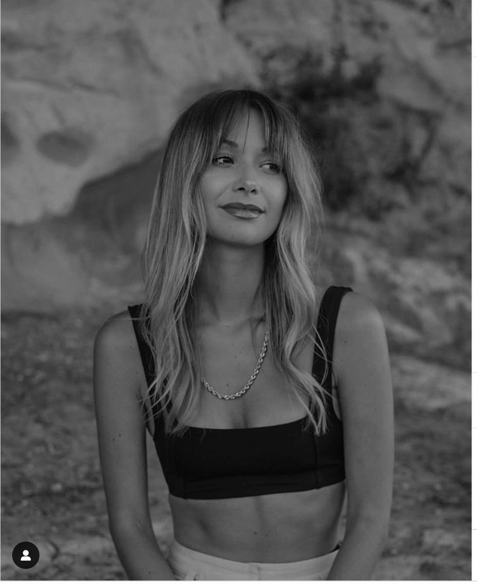 Wanderlust black swim top, size XS