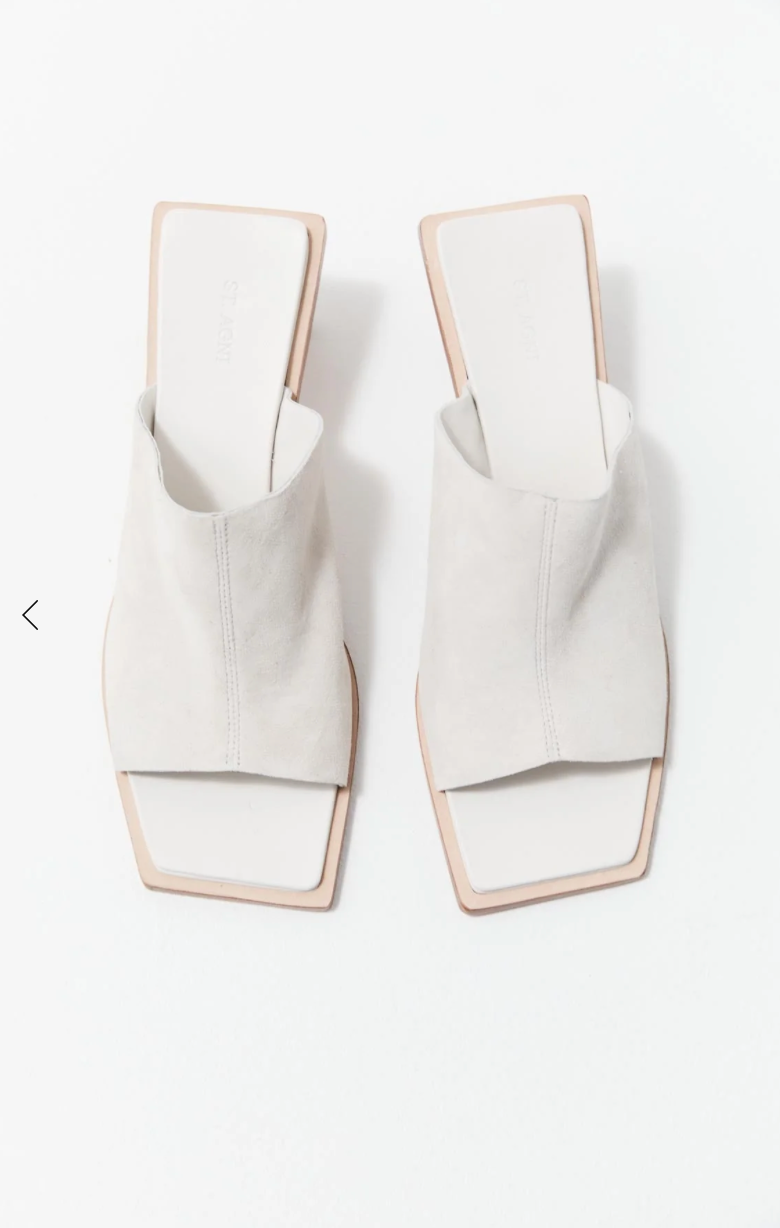 St Agni Raw Edge Heel - White, size 38