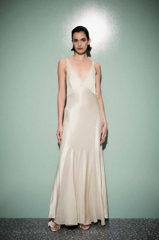 Witchery Sheer Insert Maxi Dress, size 6