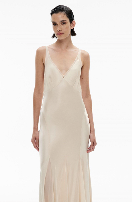 Witchery Sheer Insert Maxi Dress, size 6