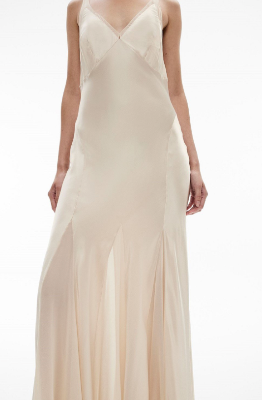 Witchery Sheer Insert Maxi Dress, size 6