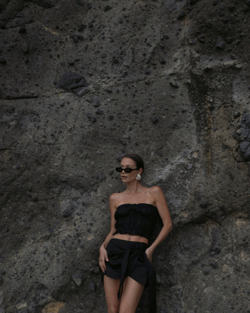Luna Lane The Lou Wrap Skirt / Black, size XS