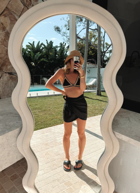Luna Lane The Lou Wrap Skirt / Black, size XS