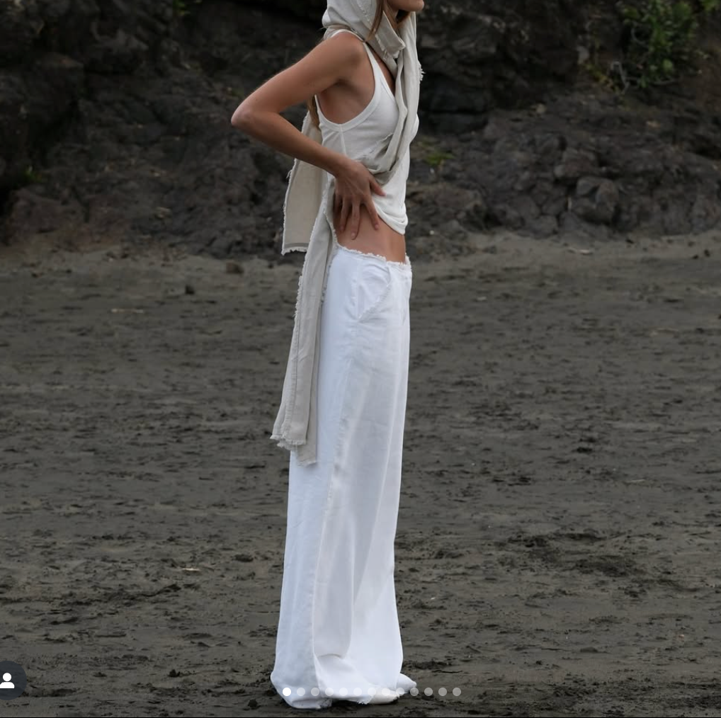 Glassons x Molly King White Linen Pants