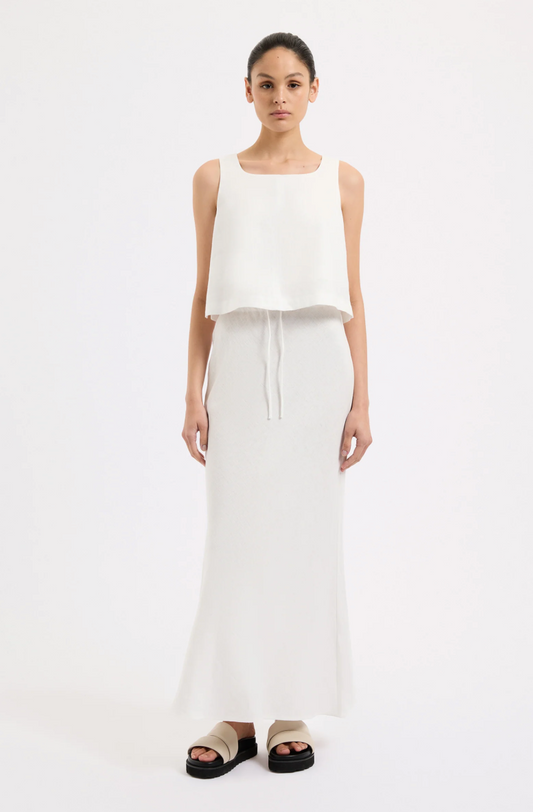 Nude Lucy Amani Linen Skirt - White, size XS