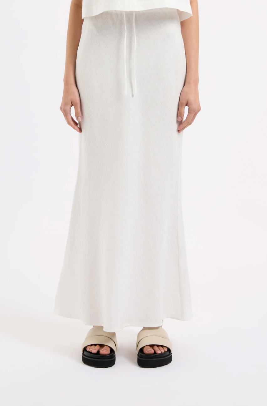 Nude Lucy Amani Linen Skirt - White, size XS