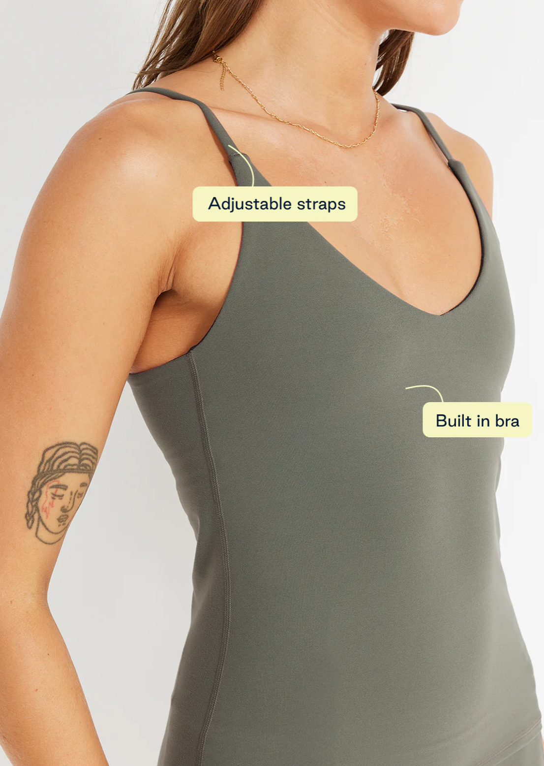 Nimble In Motion Bralette Tank - Matcha, size XS