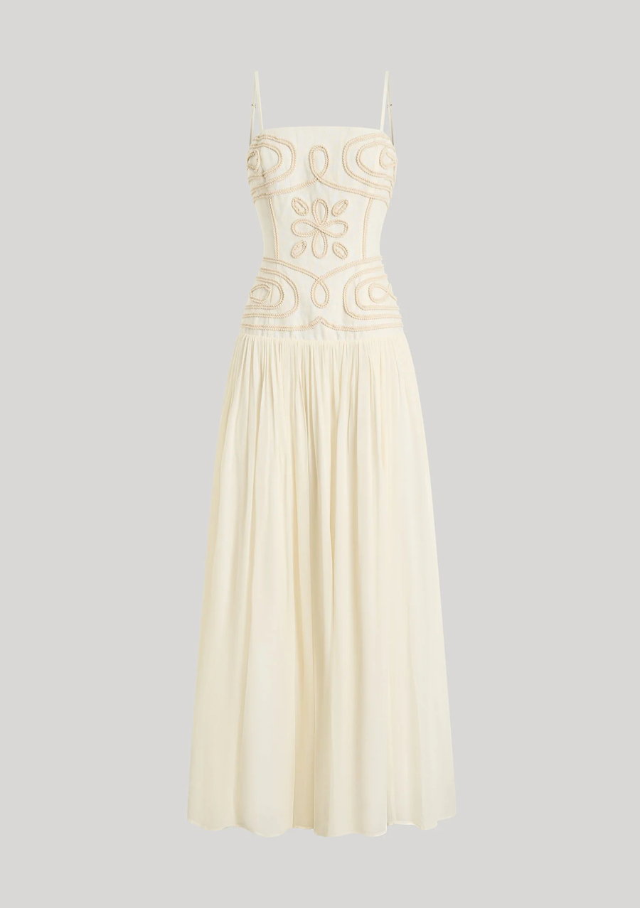Mattir Paloma Applique Maxi - Ivory, size 6