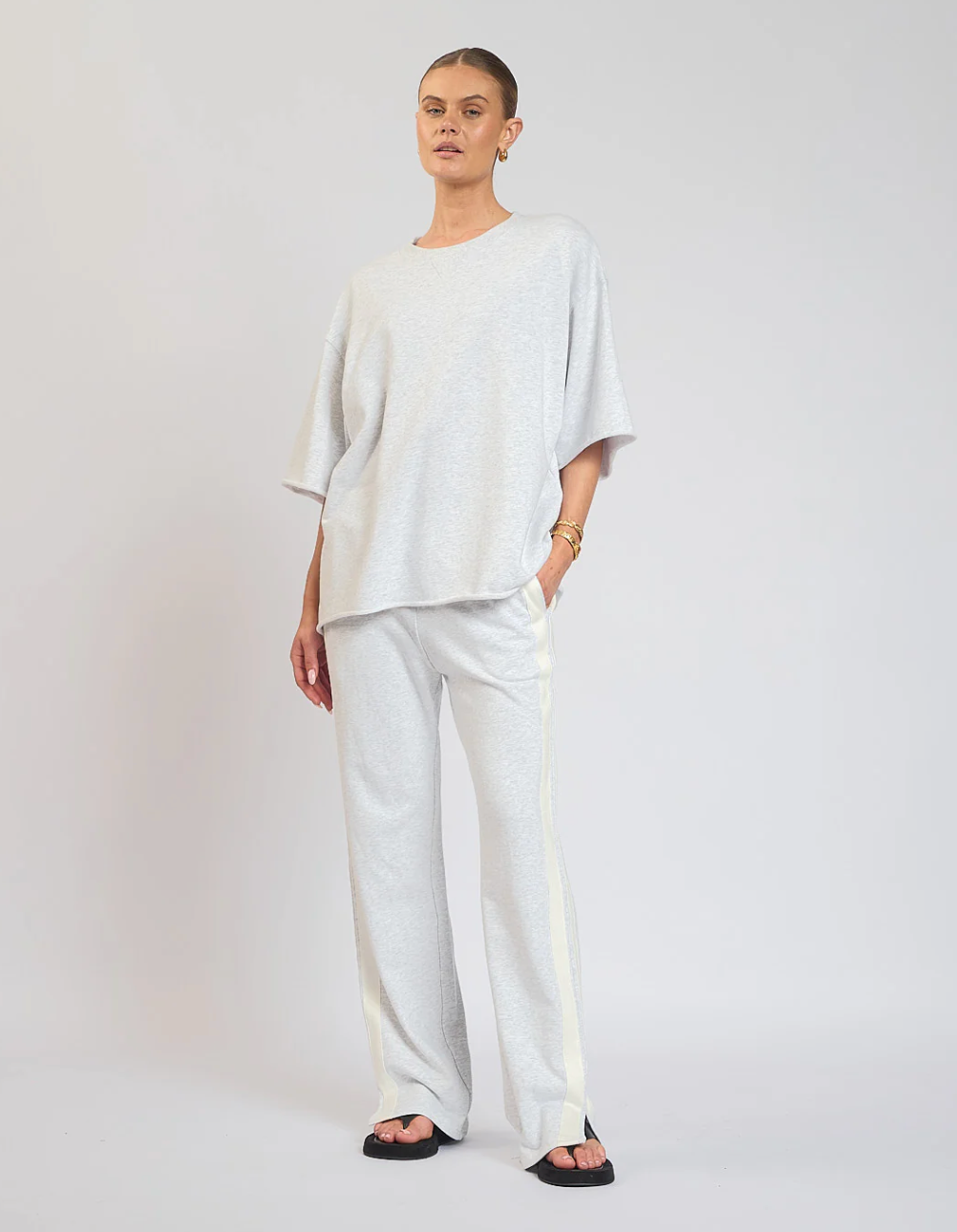 Luna Lane Marley Pants - Grey Marle, size XS