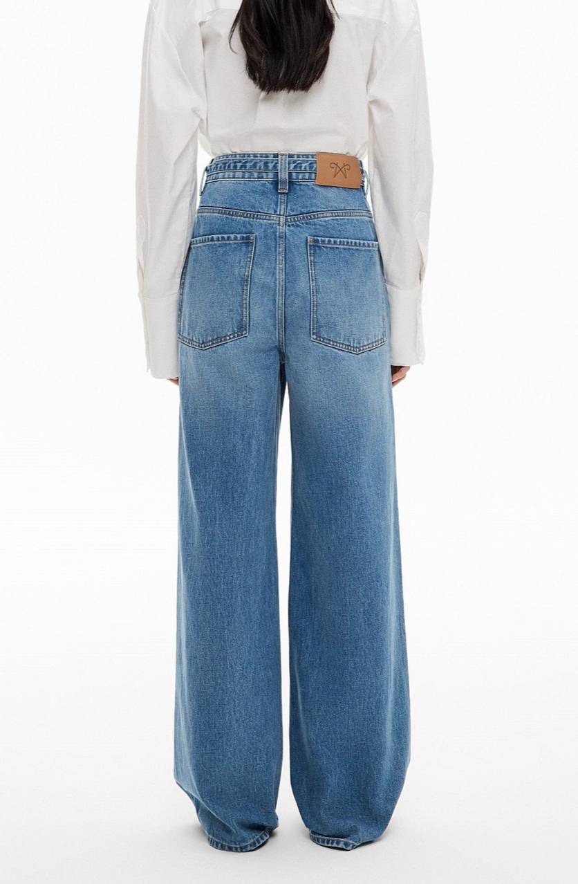 Witchery Belt Detail Jeans - Indigo, size 6