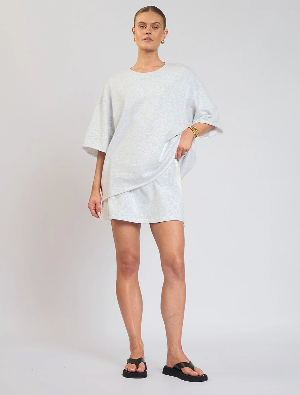 Luna Lane Maya Mini Skirt - Light grey, size XS/S