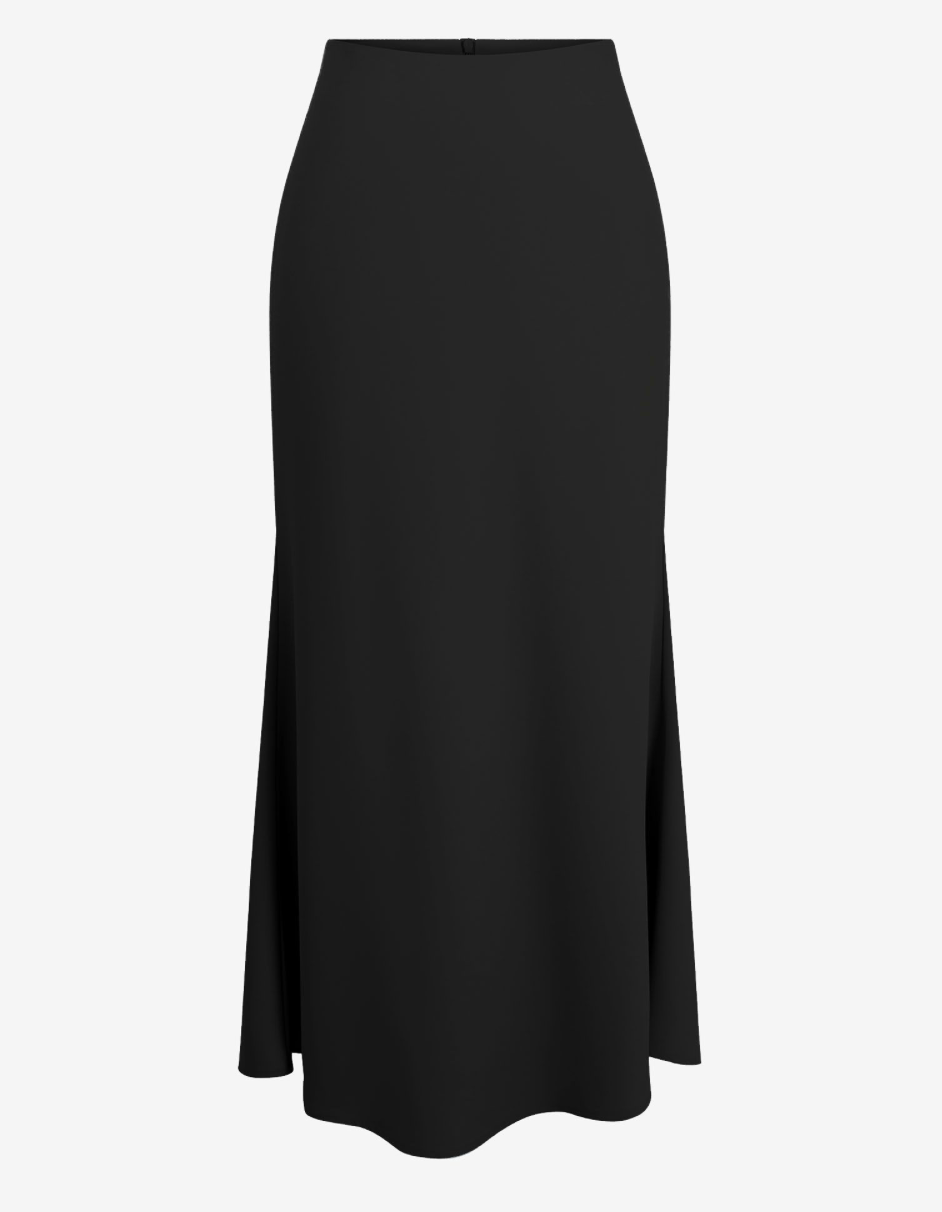 Forcast Caris Flared Maxi Skirt - Black, size 6
