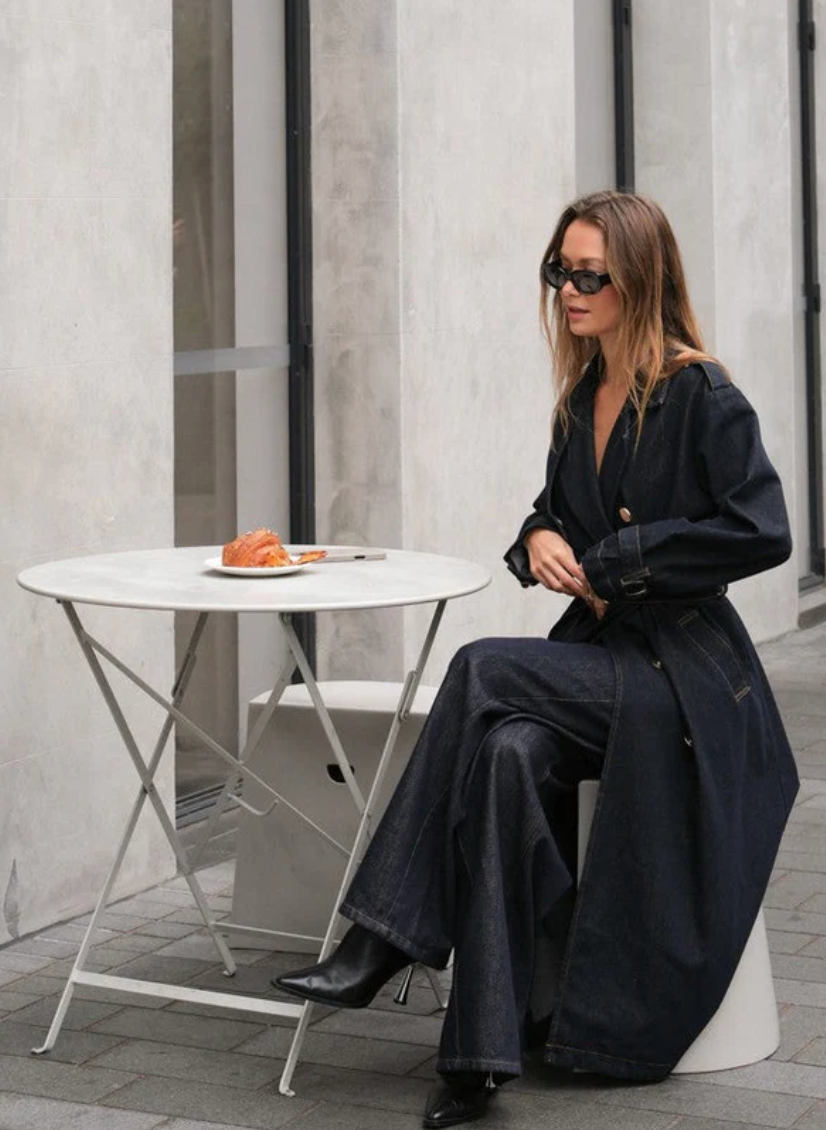 Esmaee Discovery Denim Trench, size S