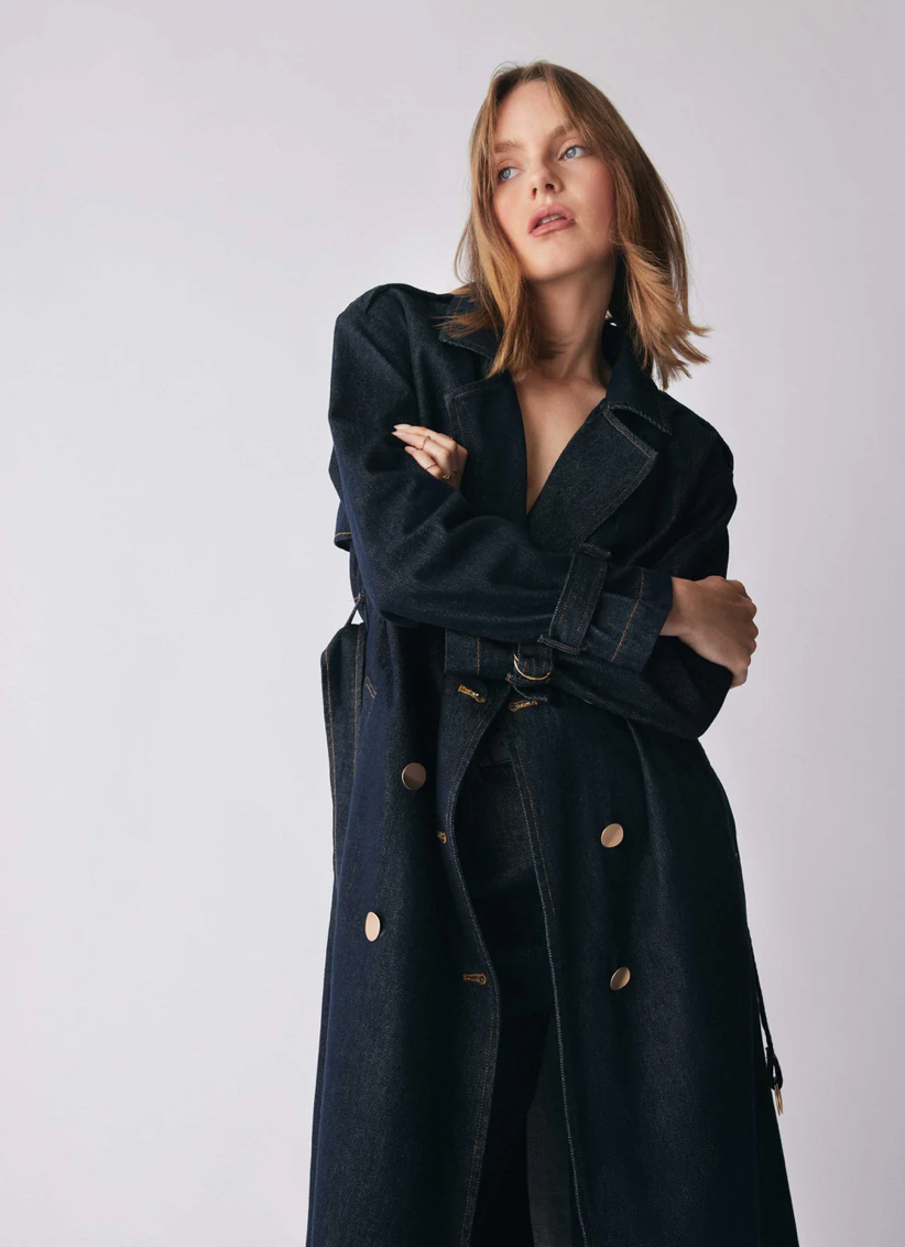 Esmaee Discovery Denim Trench, size S