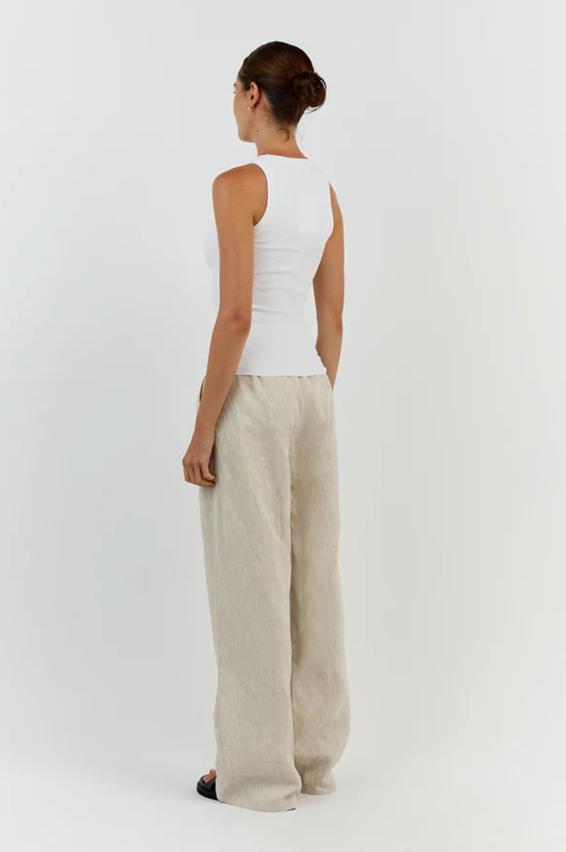Dissh Jenna White Knit Tank - Off white, size XS