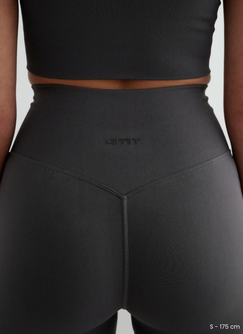 Aim'n Shadow Grey Shape Seamless Flare Tights - size S