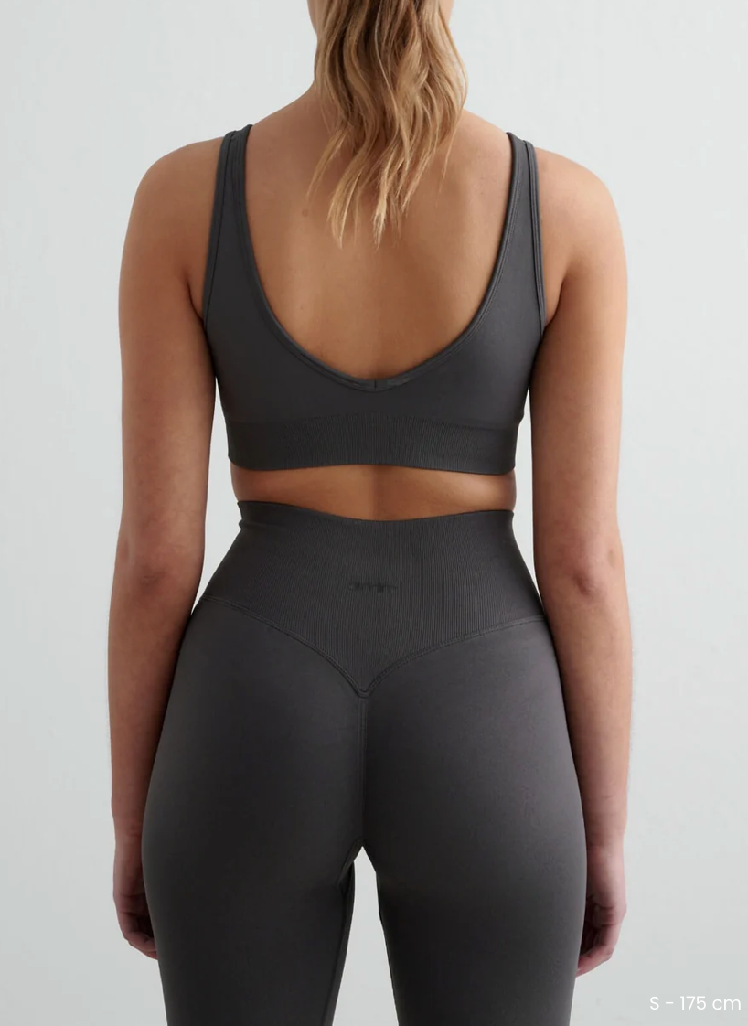 Aim'n Shadow Grey Shape Seamless Deep Cut Bra - size S