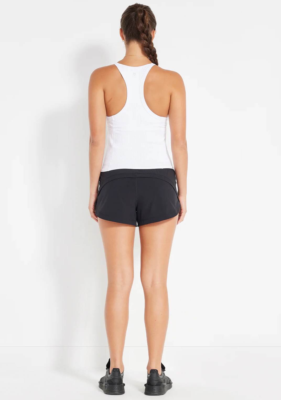 Nimble Ribbed Cardio 2-1 Tank - White, size XS