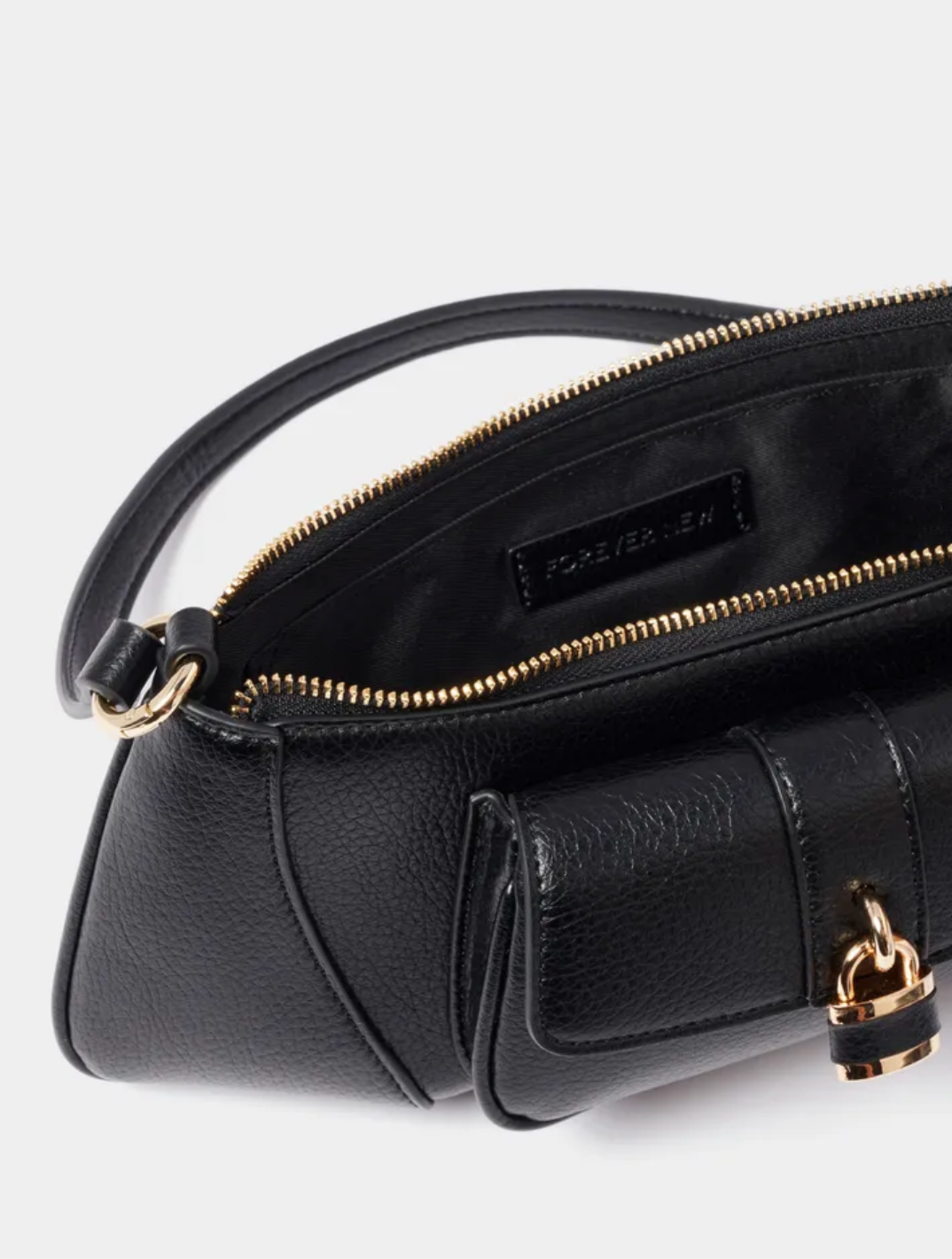 Forever New Verity Lock Shoulder Bag - Black