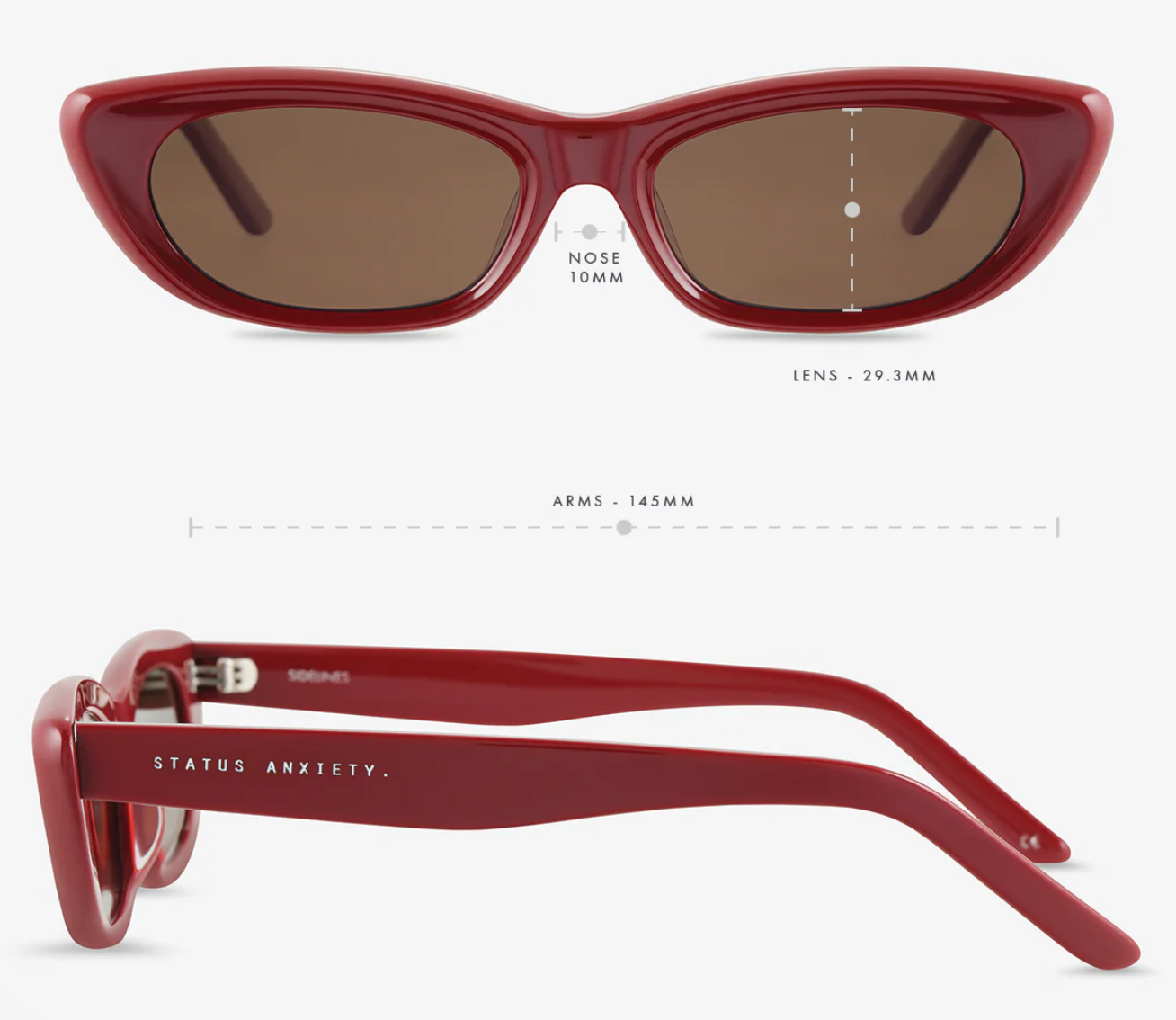 Status Anxiety Sidelines Sunglasses - Cherry