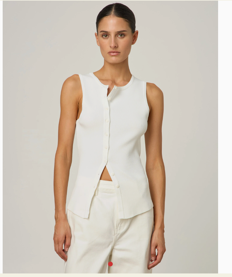 Glassons white button up vest - White, size XS