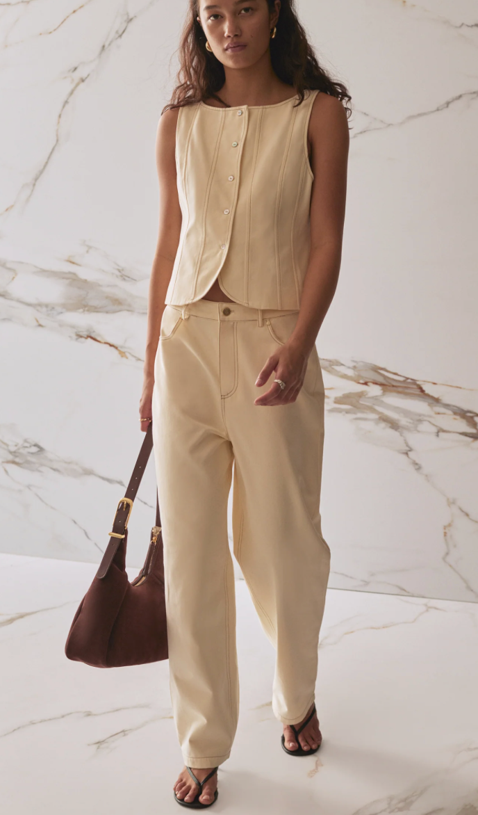 Sancia Brixlynn Pants - Light Cream, size XS (mark pictured)