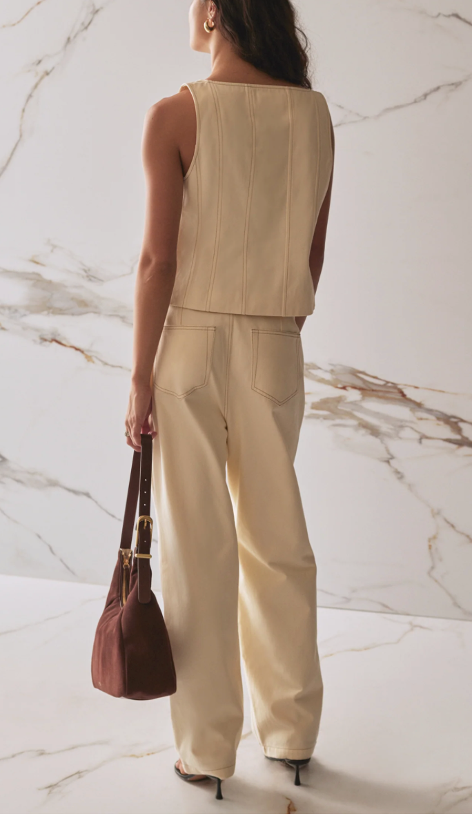 Sancia Brixlynn Pants - Light Cream, size XS (mark pictured)