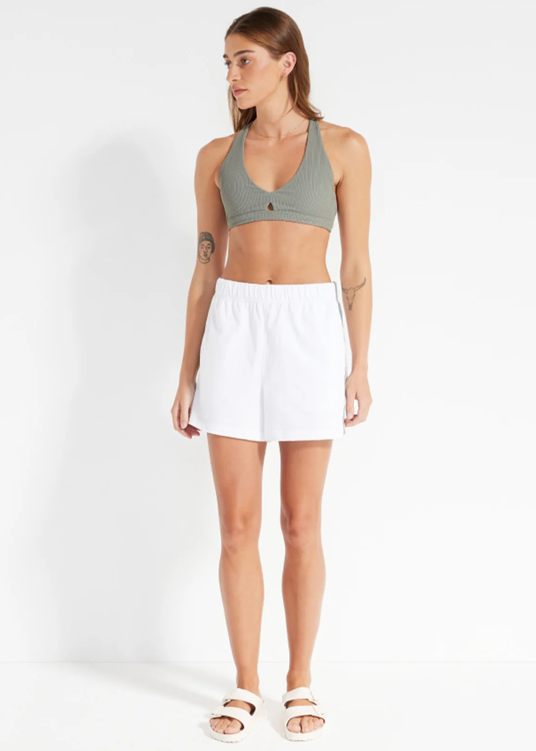 Nimble Recharge Short - White / Moonmist Grey, size XS